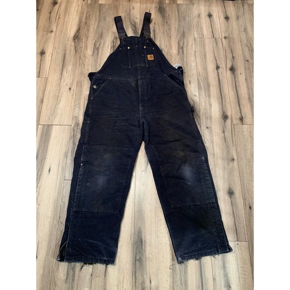 Carhartt Vintage Union Made Bib Overalls |Quilted |Adjustable Straps  42x30 MDT - Picture 1 of 11